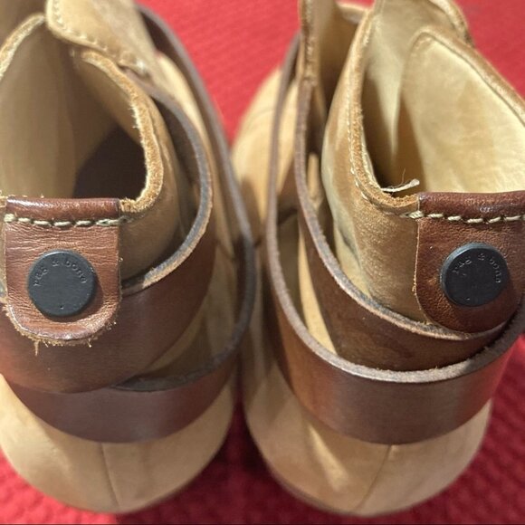 RAG &  BONE Sz 39.5 Harrow Tan Suede & Leather Accent 3.5” Heel Ankle Booties - Picture 11 of 12
